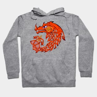 Red Celtic dragon Hoodie